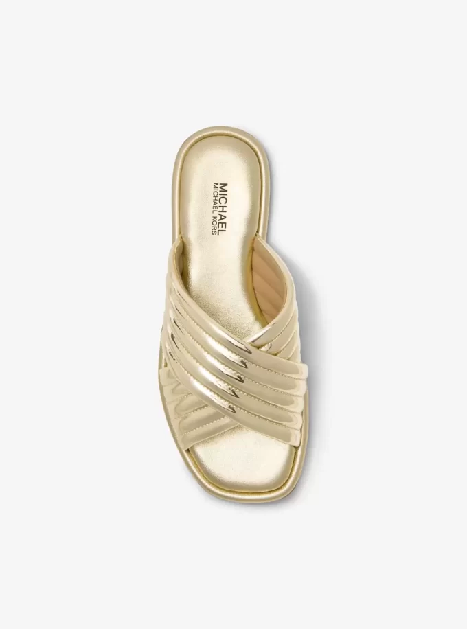 Portia Metallic Slide Sandal Portia Metallic Slide Sandal