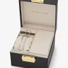 Precious Metal-Plated Brass 3-Piece Pavé Gift Set Precious Metal-Plated Brass 3-Piece Pavé Gift Set