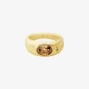 Precious Metal-Plated Cubic Zirconia Signet Ring