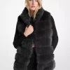 Quilted Faux Fur Vest