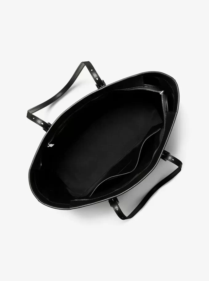 Quinn Large Metallic Signature Logo Tote Bag