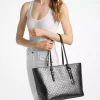 Quinn Large Metallic Signature Logo Tote Bag