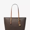 Quinn Large Signature Logo and Leather Tote Bag