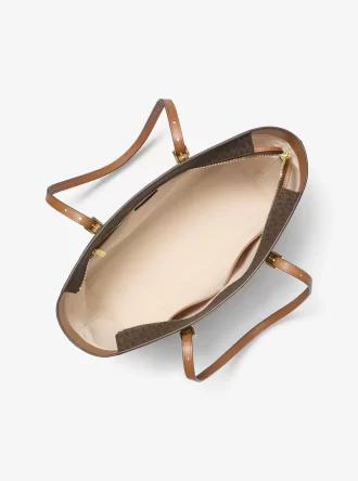 Quinn Large Signature Logo and Leather Tote Bag Quinn Large Signature Logo and Leather Tote Bag