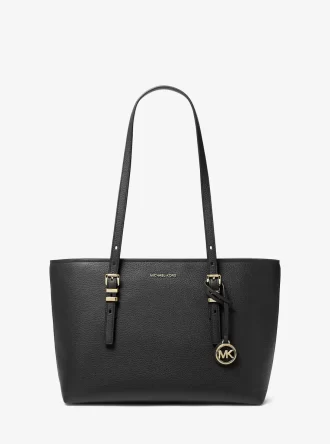 Quinn Medium Pebbled Leather Tote Bag