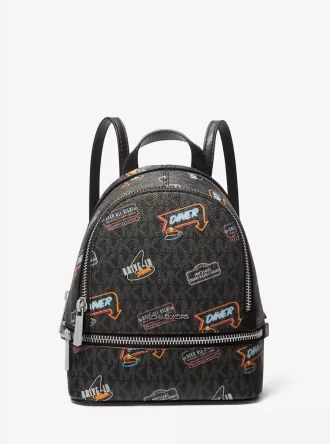 Rhea Extra-Small Printed Signature Logo Backpack