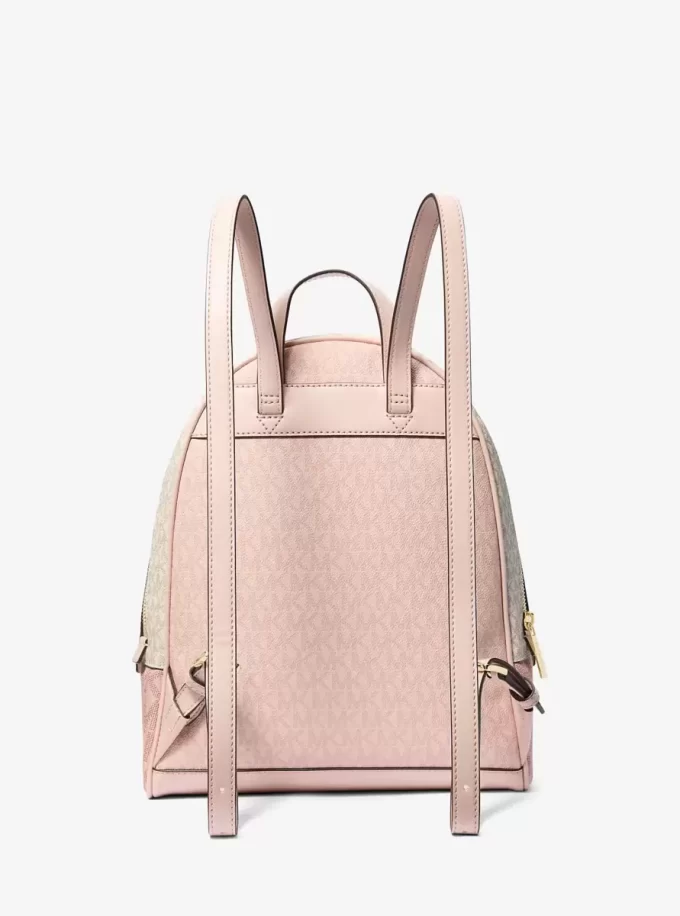 Rhea Medium Color-Block Signature Logo Backpack Rhea Medium Color-Block Signature Logo Backpack