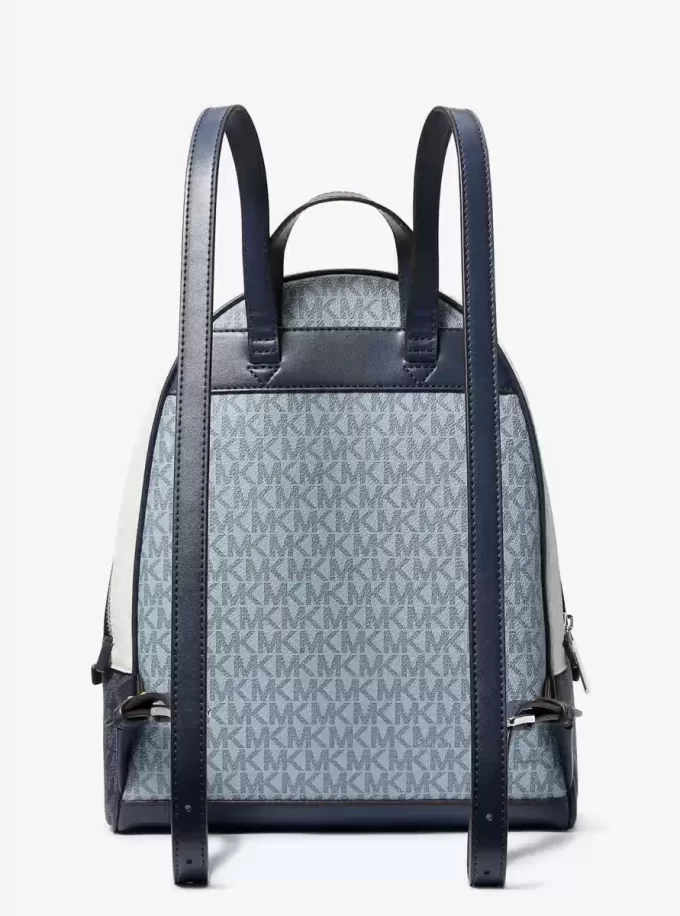 Rhea Medium Color-Block Signature Logo Backpack Rhea Medium Color-Block Signature Logo Backpack