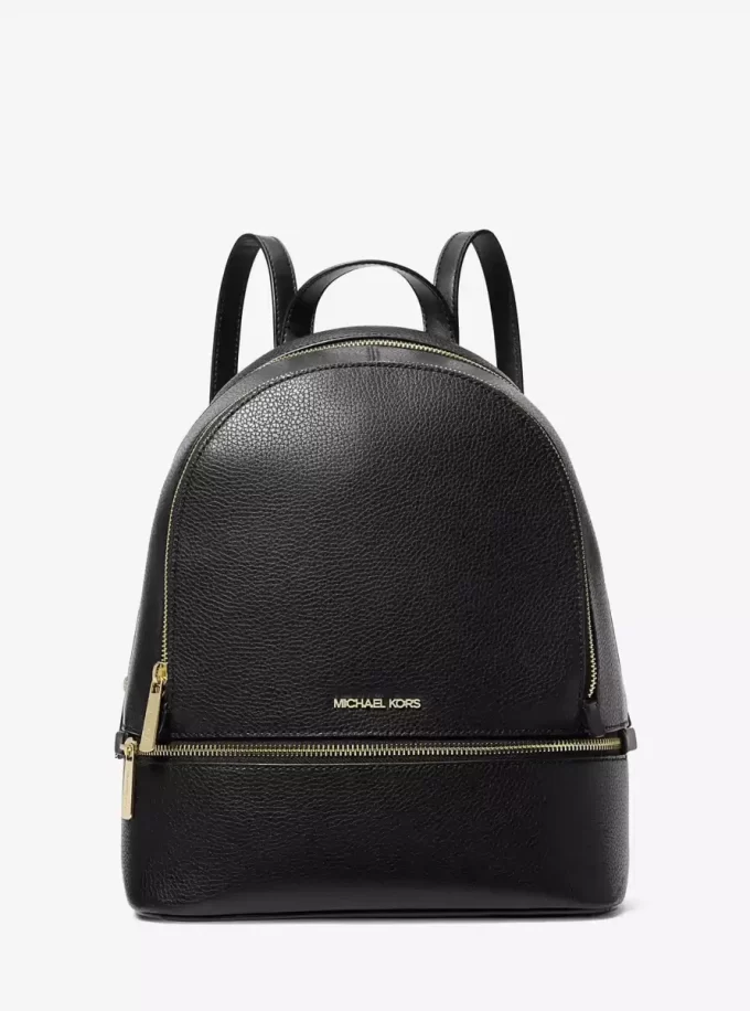 Rhea Medium Pebbled Leather Backpack Rhea Medium Pebbled Leather Backpack
