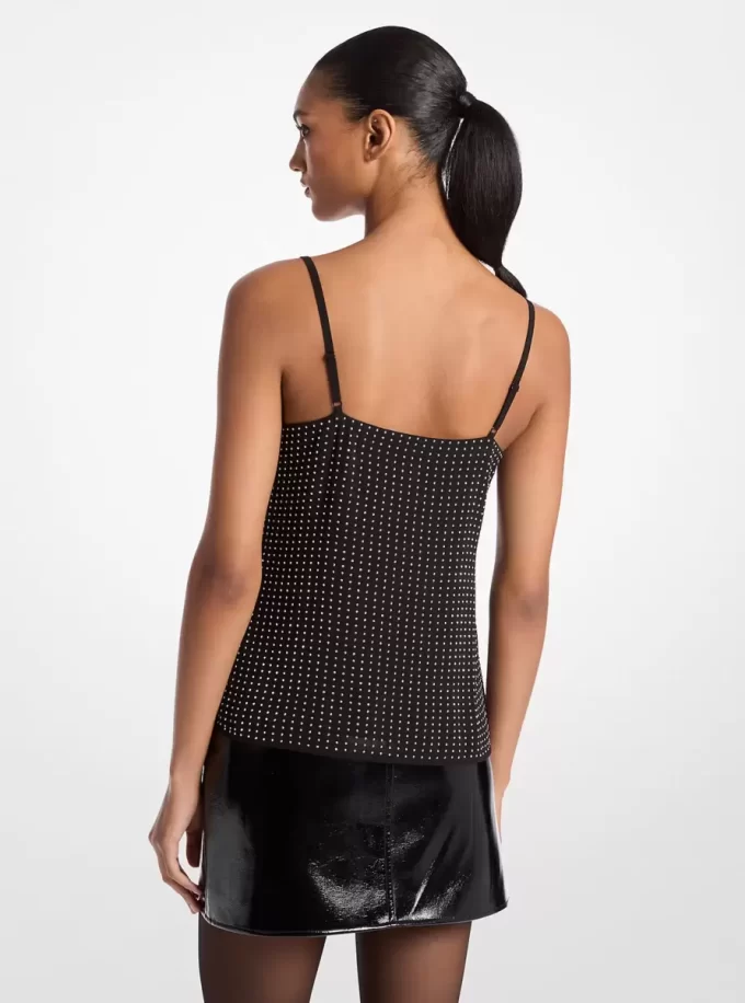 Rhinestone Georgette Camisole Tank Top Rhinestone Georgette Camisole Tank Top