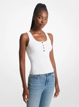 Ribbed Stretch Knit Tank Top