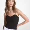 Ribbed Stretch Viscose Cropped Tank Top Ribbed Stretch Viscose Cropped Tank Top