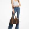 Romee Large Signature Logo and Leather Tote Bag Romee Large Signature Logo and Leather Tote Bag