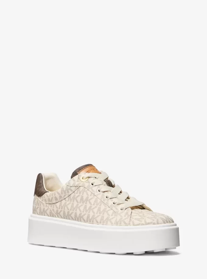 Romey Two-Tone Logo Platform Sneaker Romey Two-Tone Logo Platform Sneaker