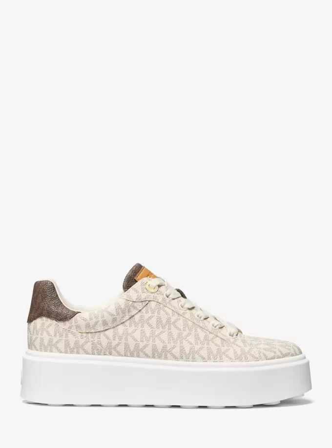 Romey Two-Tone Logo Platform Sneaker Romey Two-Tone Logo Platform Sneaker