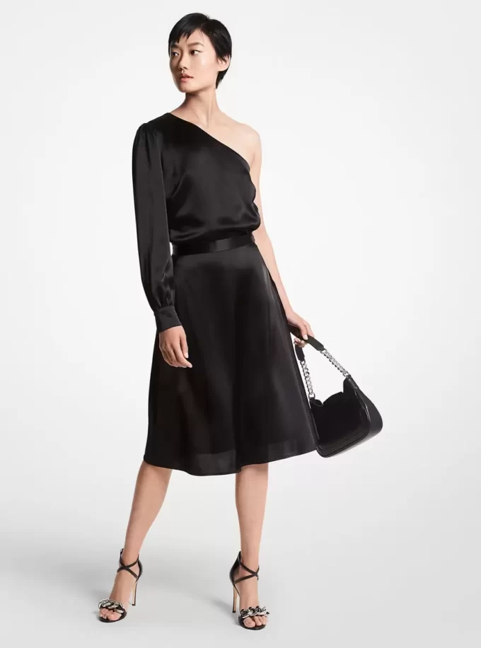 Satin One-Shoulder Top Satin One-Shoulder Top