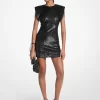 Sequined Knit Mini Dress