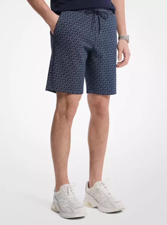 Signature Logo Cotton Blend Shorts Signature Logo Cotton Blend Shorts