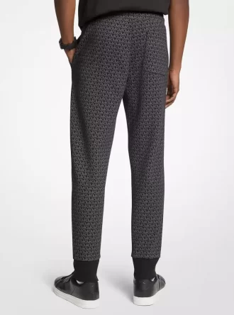 Signature Logo Print Cotton Blend Joggers