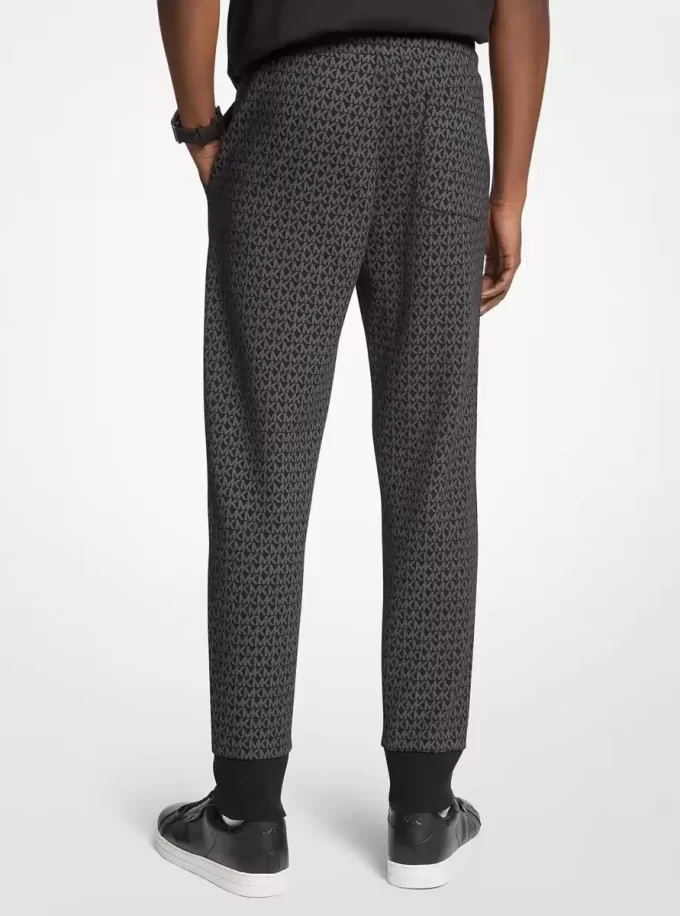 Signature Logo Print Cotton Blend Joggers