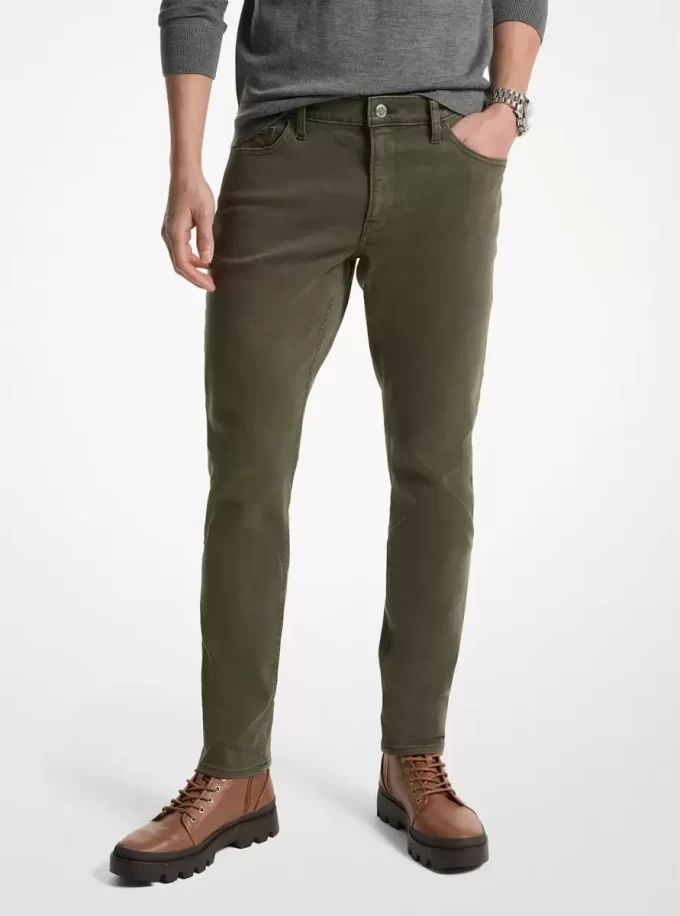 Slim-Fit Stretch Cotton Jeans