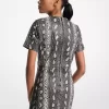 Snake Embossed Leather Mini Dress Snake Embossed Leather Mini Dress
