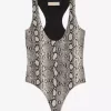 Snake Print Scoop-Neck Bodysuit Snake Print Scoop-Neck Bodysuit