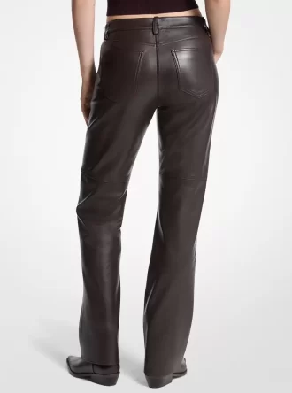 Straight-Leg Leather Pants Straight-Leg Leather Pants