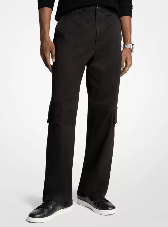 Stretch Cotton Cargo Pants