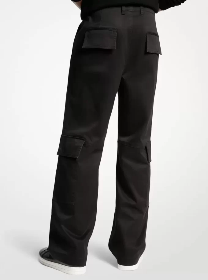 Stretch Cotton Cargo Pants
