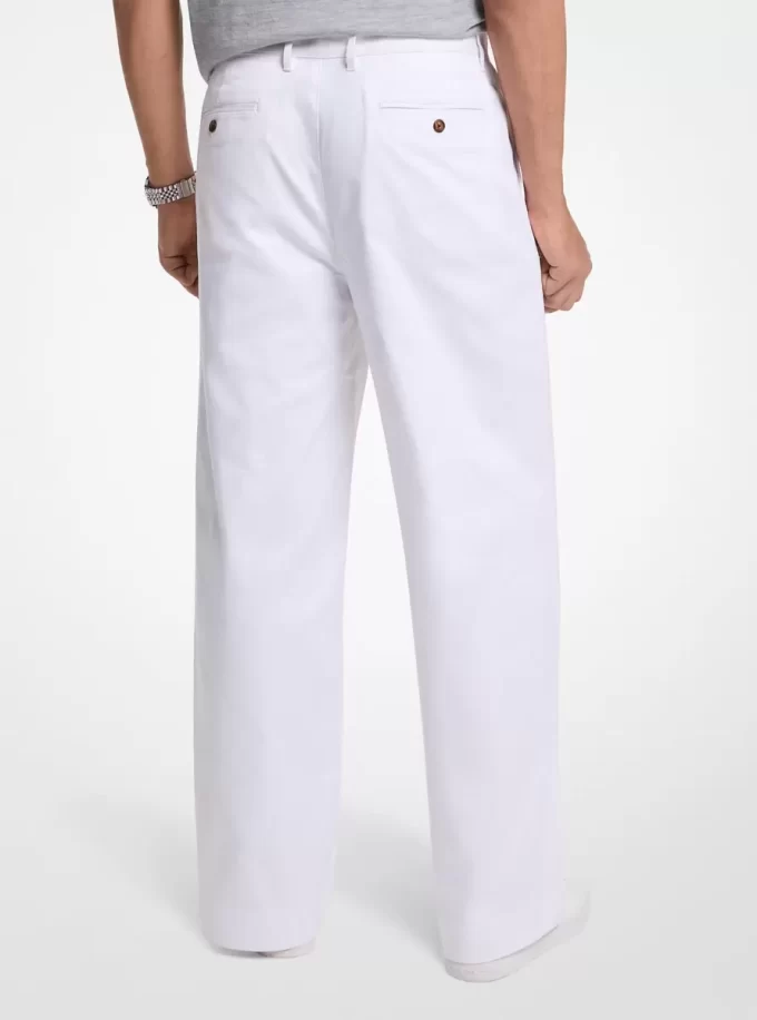 Stretch Cotton Wide-Leg Pants Stretch Cotton Wide-Leg Pants
