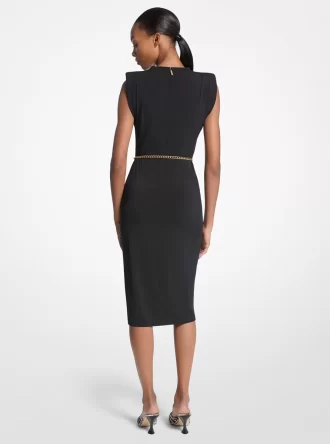 Stretch Matte Jersey Belted Dress