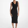Stretch Matte Jersey Ruched Midi Dress Stretch Matte Jersey Ruched Midi Dress