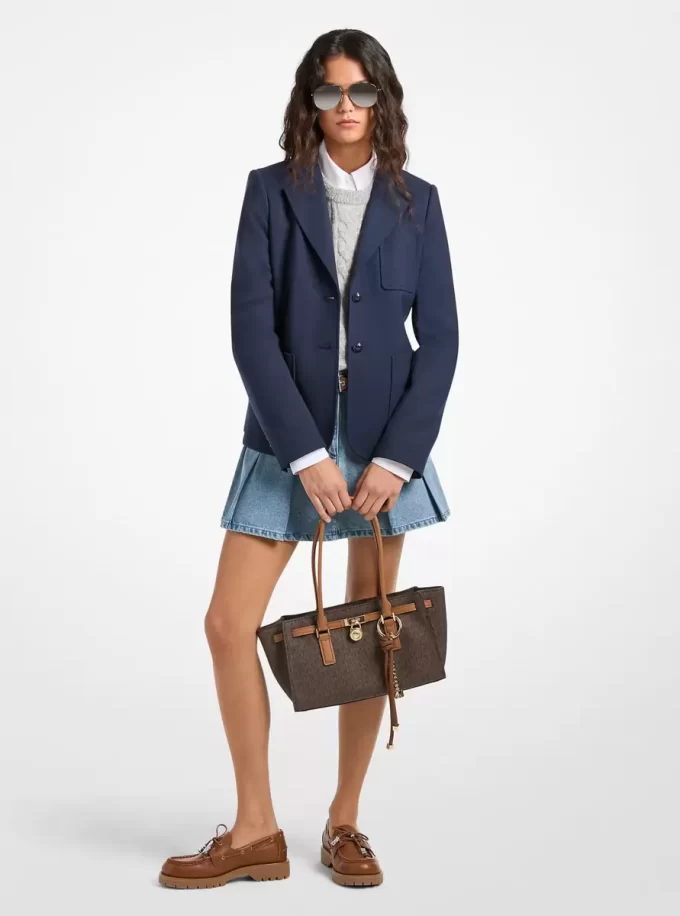 Stretch Wool Blend Twill Blazer Stretch Wool Blend Twill Blazer