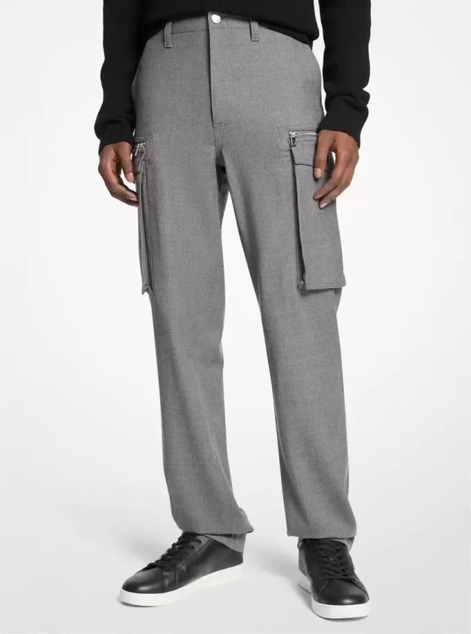 Stretch Wool Cargo Pants
