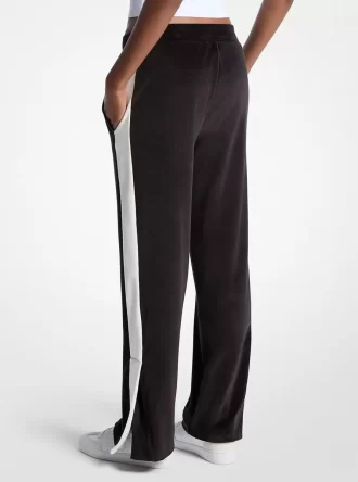 Stripe Velour Track Pants