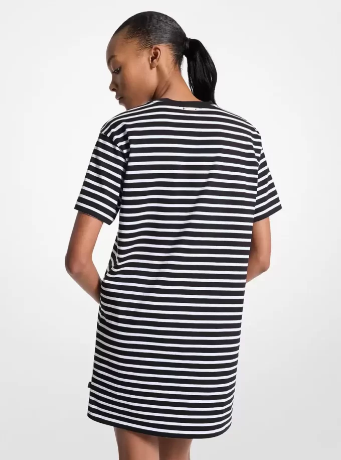 Striped Cotton T-Shirt Dress Striped Cotton T-Shirt Dress