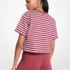 Striped Logo Cotton Cropped T-Shirt Striped Logo Cotton Cropped T-Shirt