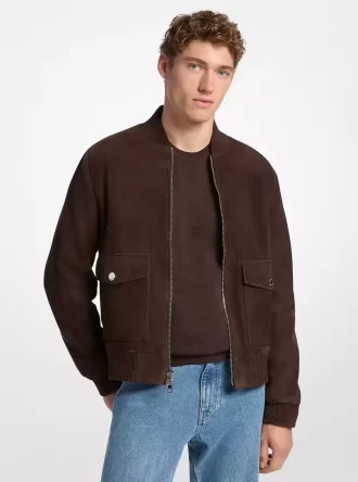 Suede Bomber Jacket