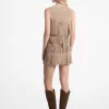 Suede Fringed Mini Dress Suede Fringed Mini Dress
