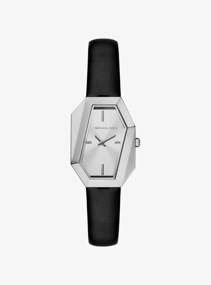 Suri Silver-Tone and Leather Watch Suri Silver-Tone and Leather Watch