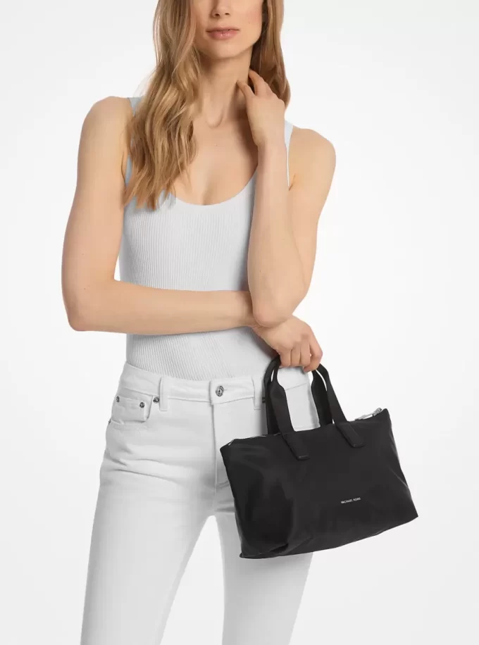 Tanner Small Printed Signature Logo Reversible Packable Tote Bag