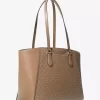 Taryn Large Signature Logo and Leather Tote Bag