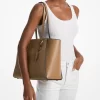 Taryn Large Signature Logo and Leather Tote Bag