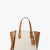 Taryn Small Signature Logo and Leather Convertible Crossbody Bag