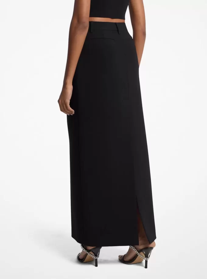 Textured Crepe Trouser Maxi Skirt Textured Crepe Trouser Maxi Skirt