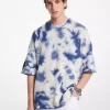 Tie Dye Wool and Cashmere Short-Sleeve Sweater