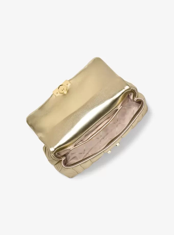 Tribeca Medium Metallic Leather Satchel Tribeca Medium Metallic Leather Satchel