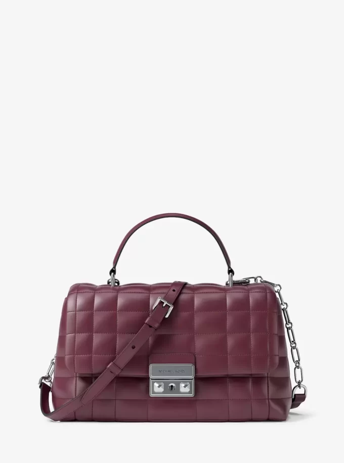 Tribeca Medium Quilted Leather Satchel