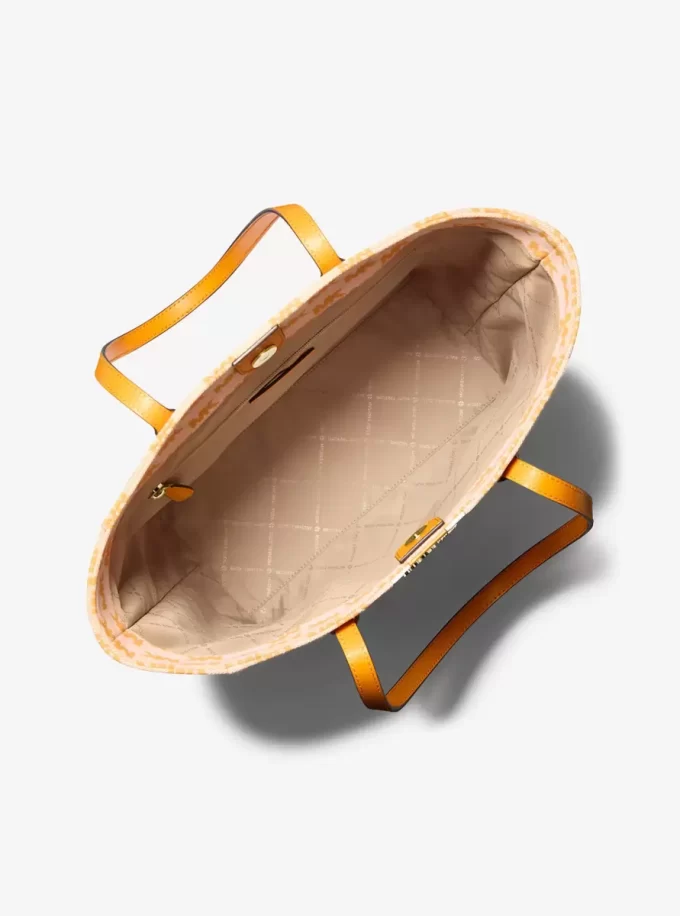 Vincent Large Logo Jacquard Tote Bag with Card Case